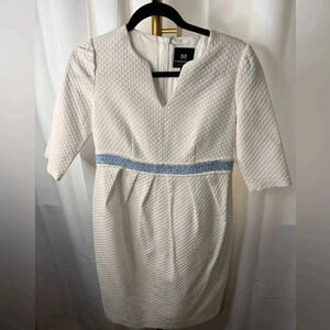 Madderson London Maternity Dress in White & Blue Nordstrom xs